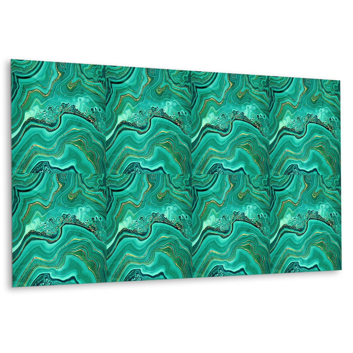 WANDPANEEL 100 x 50 cm Malachit-Textur - Mintgrün/Grün, Textil (100/1.6/50cm) - TULUP