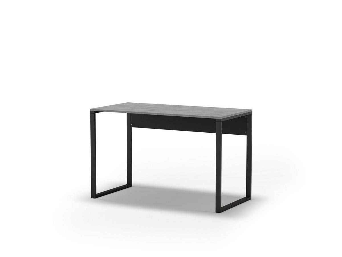 SCHREIBTISCH Inna Retro-Grau, Schwarz 100/60/75 cm - Schwarz, Holzwerkstoff/Metall (60/100/75cm) - Decortie