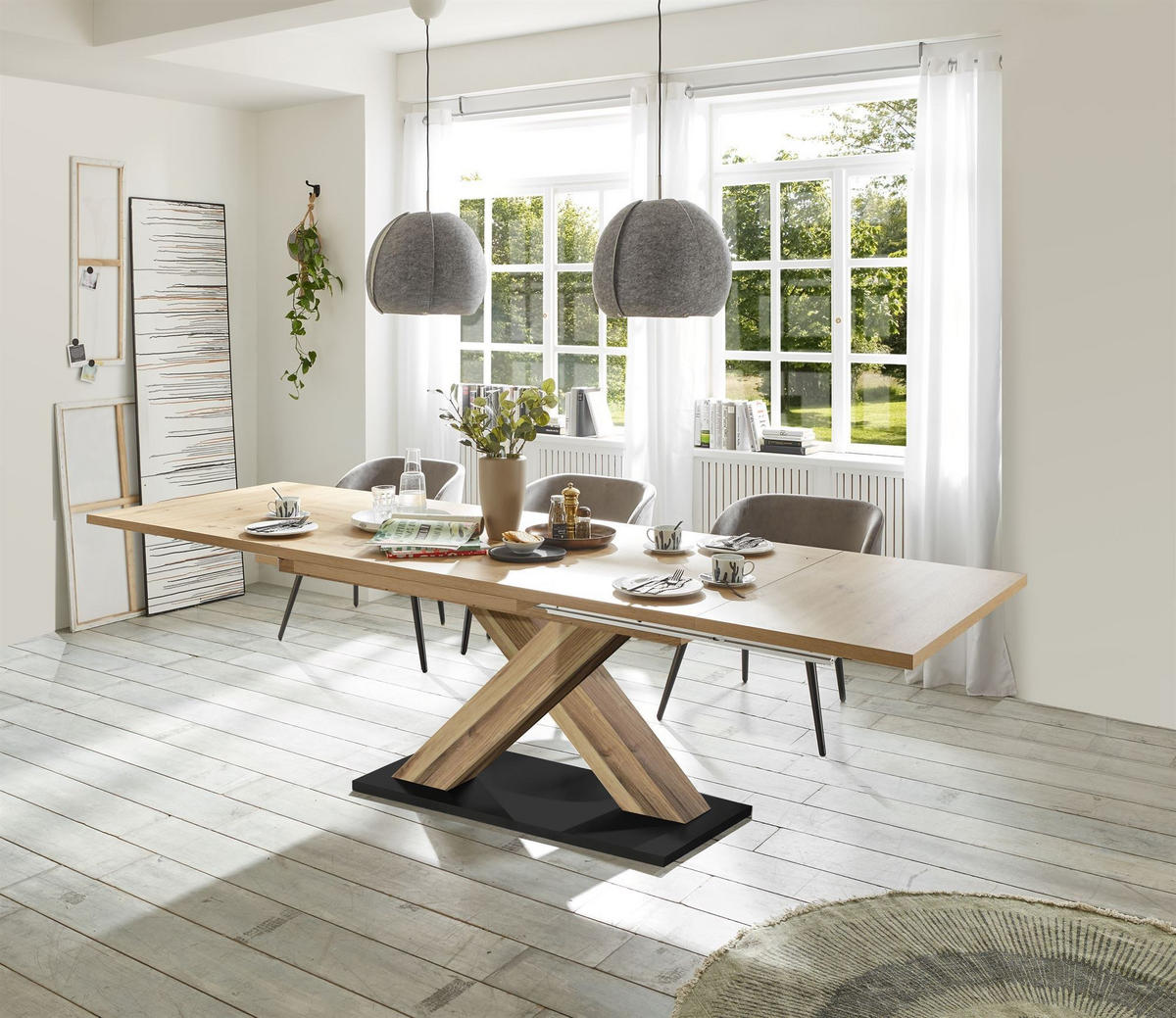 ESSTISCH ausziehbar Elene 180x90x76 Plankeneiche/Asteiche - Eiche Artisan, Holzwerkstoff (180/90/76cm) - 58aufmkessel