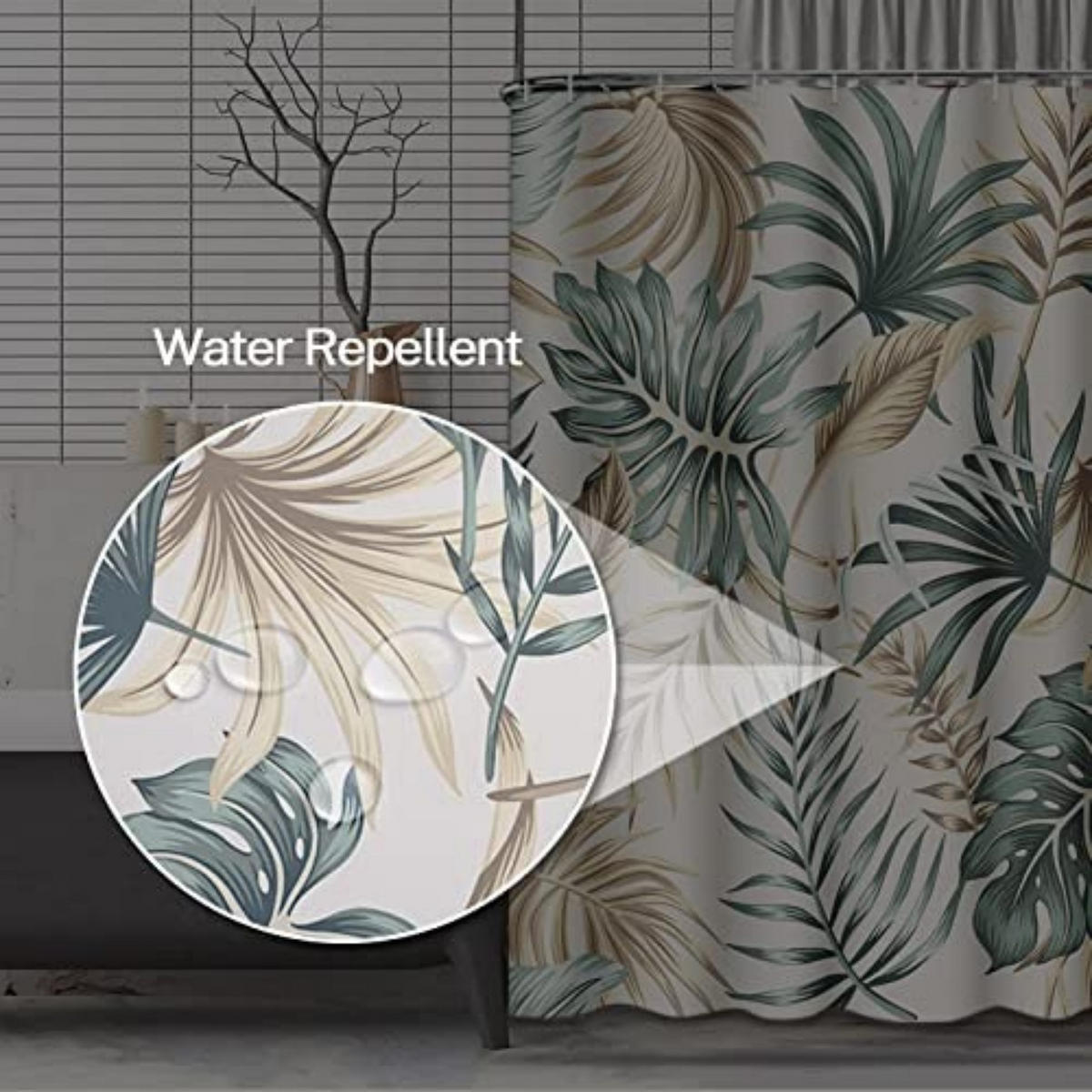DUSCHVORHANG Polyester maschinenwaschbar Dekoration Badezimmer mit Haken - Multicolor, Textil (120/180cm) - MCBOSON