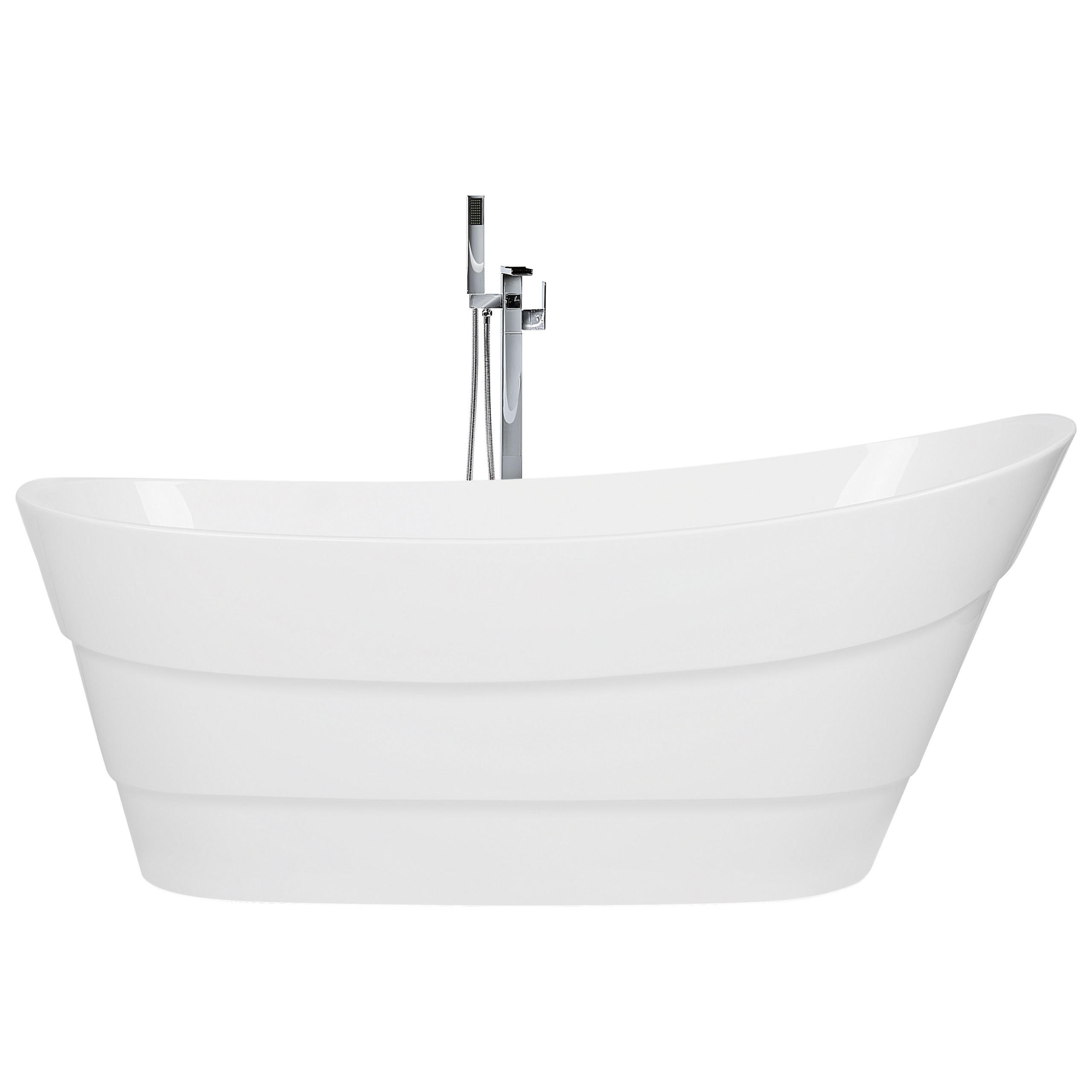 BADEWANNE FREISTEHEND 73x170x74 cm weiß Buenavista - Weiß, Kunststoff (73/74/170cm) - Beliani