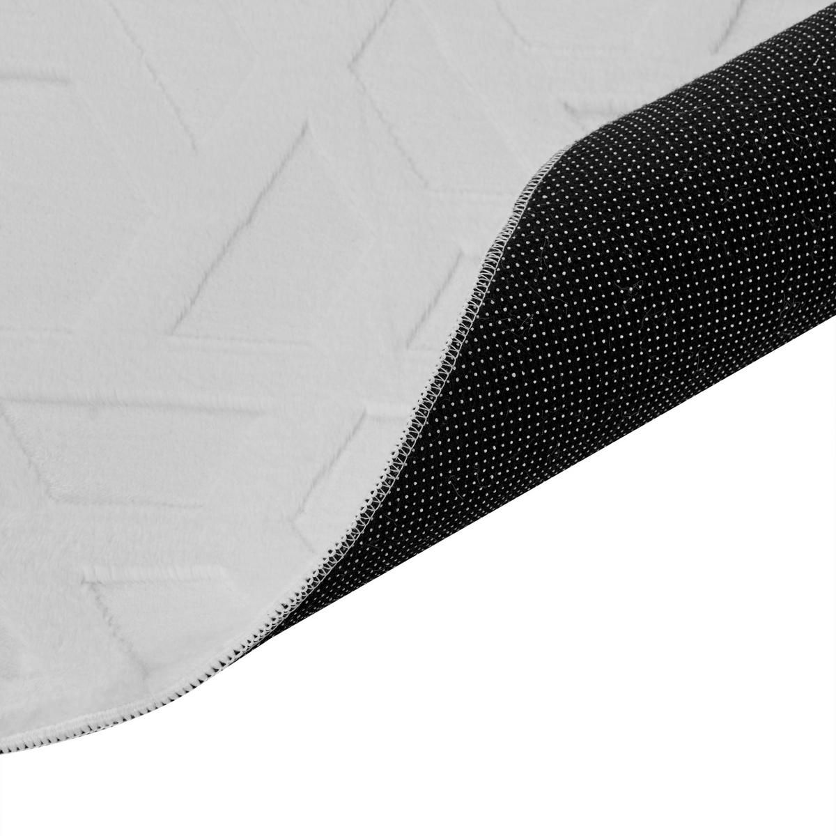 TEPPICH Hellgrau 160/160 cm Antero - Hellgrau/Grau, Textil (160/160cm) - Beliani