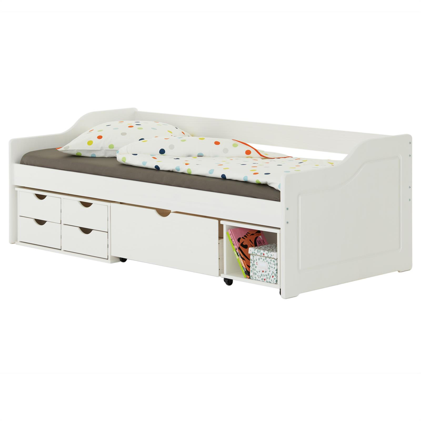IDIMEX SOFABETT Weiß 98cm × 205cm × 63cm