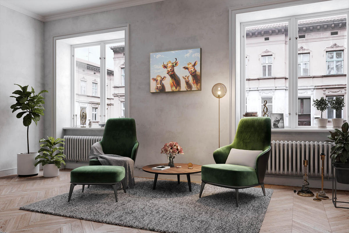 ÖLGEMÄLDE 100/75 cm - Braun, Holz/Textil (100/75cm) - KUNSTLOFT