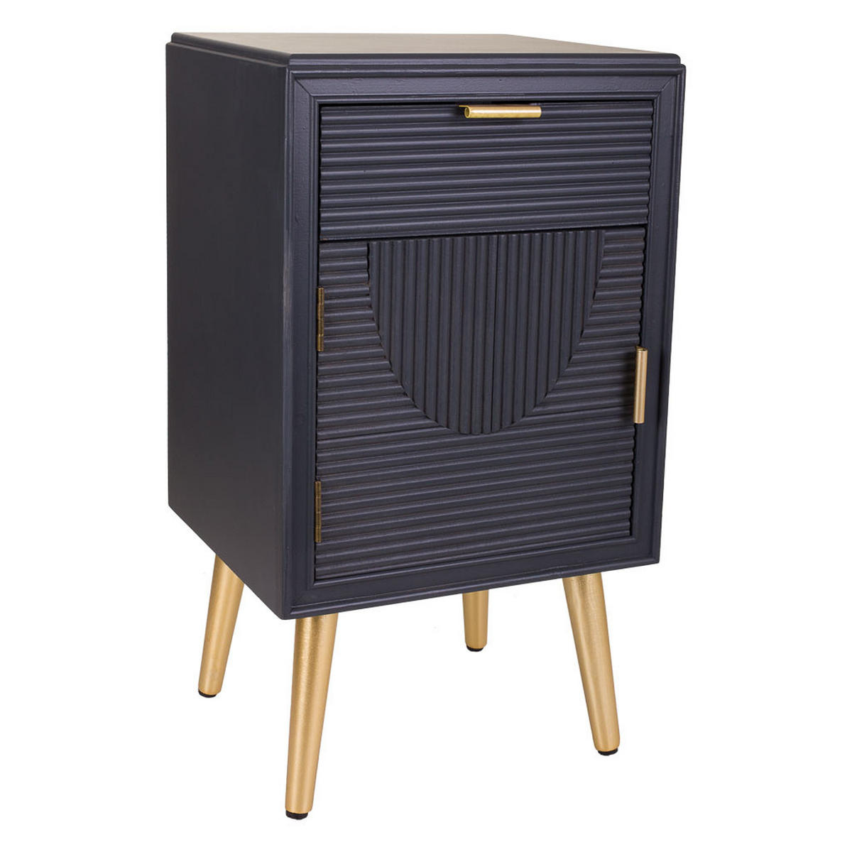 NACHTTISCH aus Holz, grau, 40x36x71cm - Grau, Holzwerkstoff (39.5/70.5/36cm) - Wanderlust