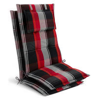 HOCHLEHNER Highlux HL 120x52x7cm Schwarz-Rot-Weiß-Kariert (2tlg) - Schwarz, Textil (52/120cm) - Beautissu 