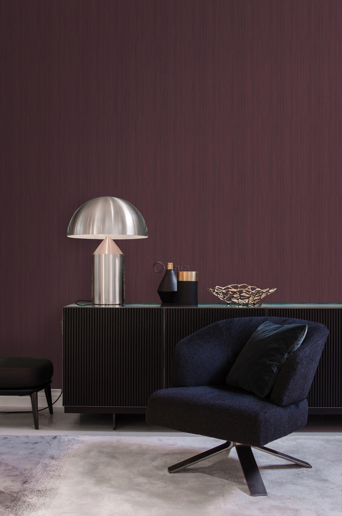 TAPETE feine Streifen 53 cm x 10.05 m - Lila, Papier (53/1000cm) - Origin Wallcoverings