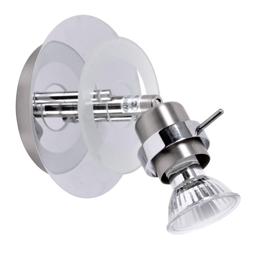 LED WANDLEUCHTE RINGO Silber Glas - Silberfarben, Glas (12/15/15cm)