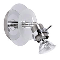 LED WANDLEUCHTE RINGO Silber Glas - Silberfarben, Glas (12/15/15cm)
