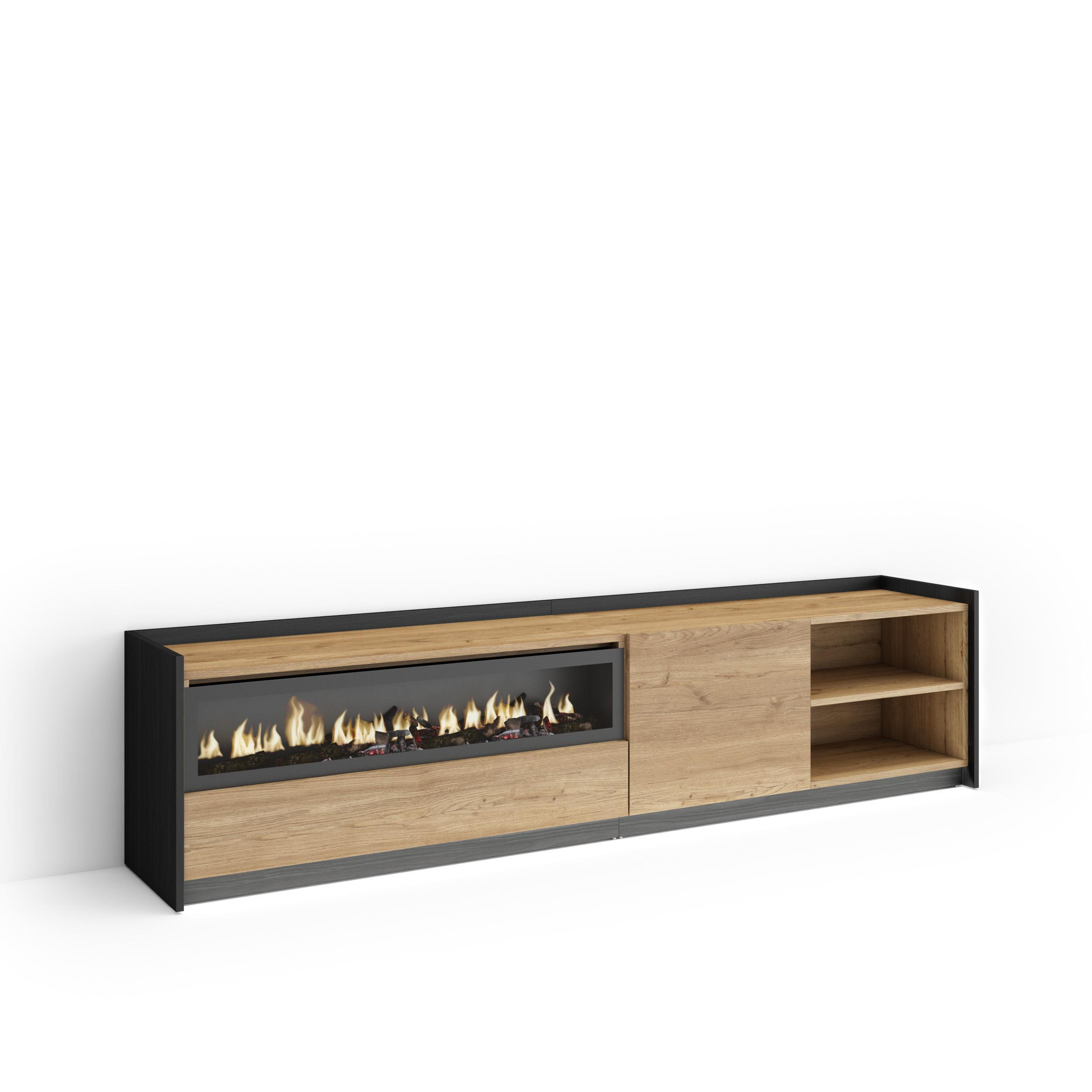 Skraut Home Lowboard, Eiche 207x50x37 cm