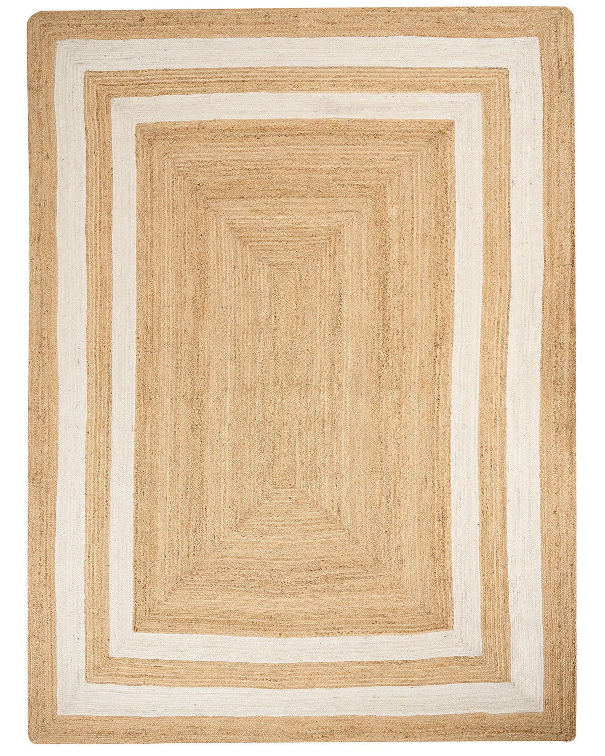 TEPPICH geflochten Beige 300/400 cm Gemerek - Beige, Naturmaterialen (300/400cm) - Beliani