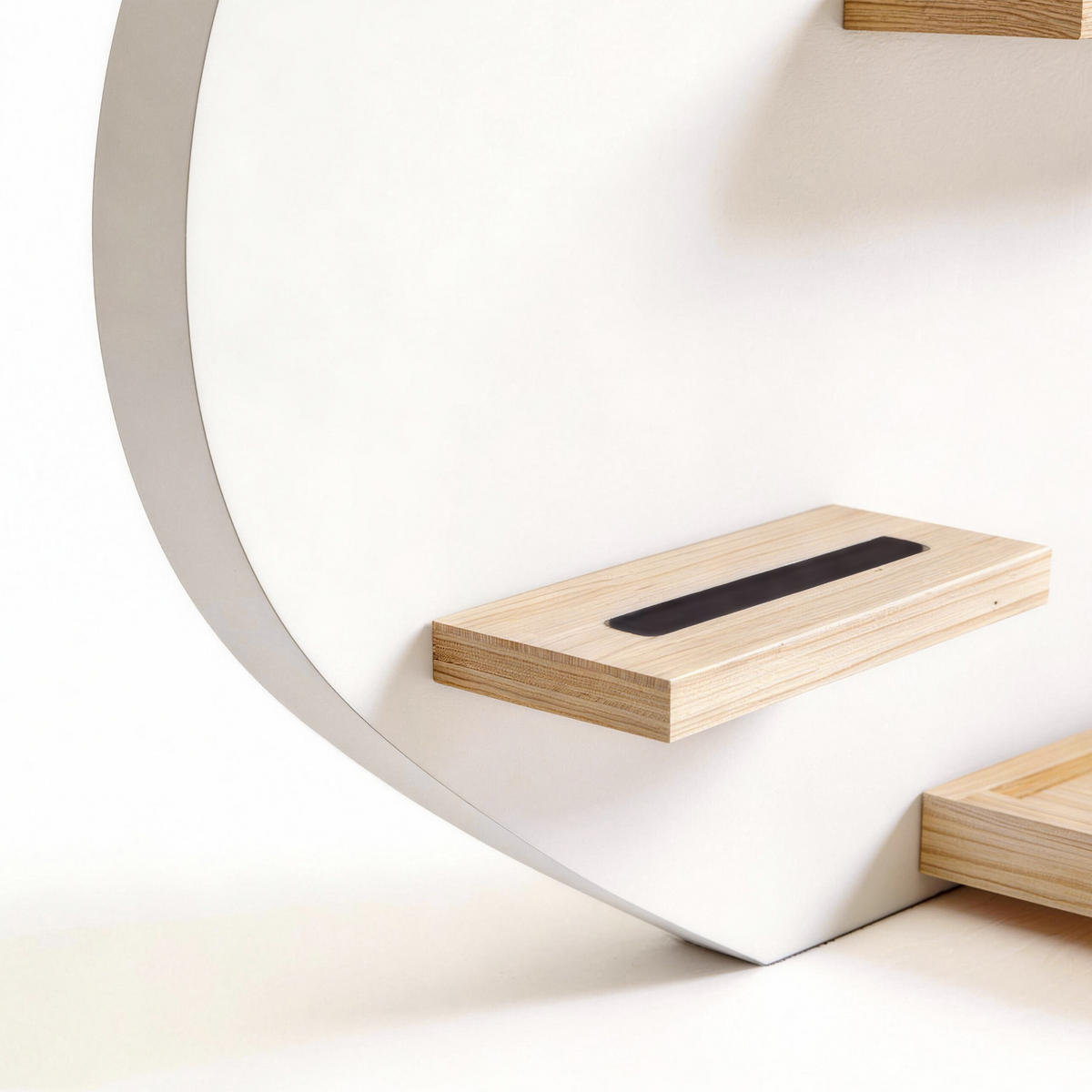 WANDREGAL Weiß Wolkenform Magnetstreifen MDF 40x61 cm - Weiß, Holz/Holzwerkstoff (61/40/17cm) - Relaxdays