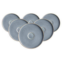 KAFFEEUNTERTASSEN Skagen Stone grau ø 16 cm 6er Set - Grau, Keramik (16cm) - Ritzenhoff Breker