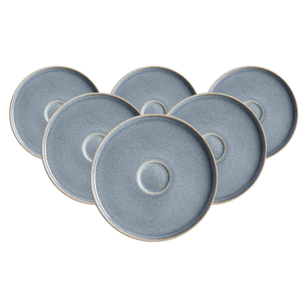 KAFFEEUNTERTASSEN Skagen Stone grau ø 16 cm 6er Set - Grau, Keramik (16cm) - Ritzenhoff Breker