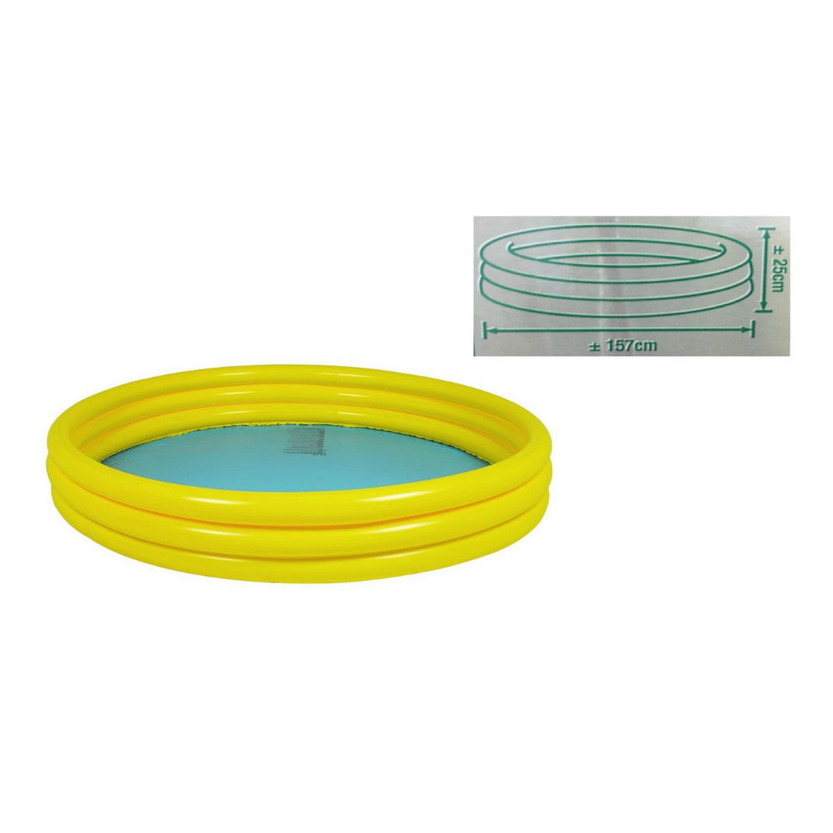 PLANSCHBECKEN Gelb 157x157 cm, Wassersprenger, Kinderpool, Gartenpool, Wasserspielzeug, Outdoor Pool, Sommer Spaß, Familienpool, Sprühfunktion - Gelb, Kunststoff (157/25/157cm) - JUNG
