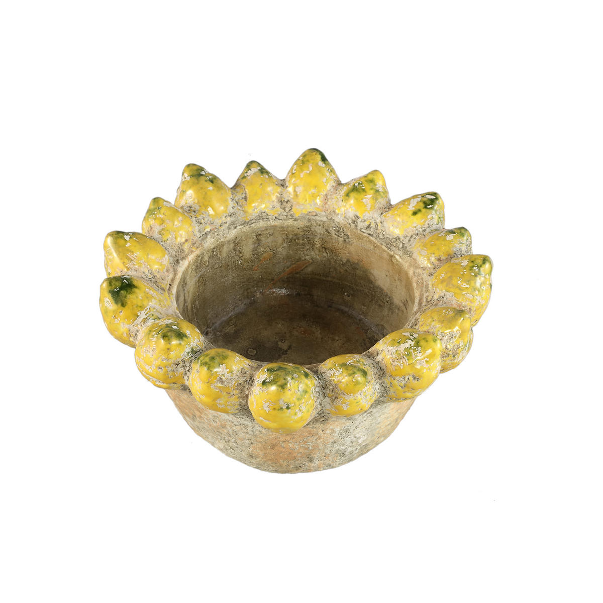 SCHALE Fruitsy Gelb 30/30/15cm - Gelb, Keramik (15cm) - PTMD Collection