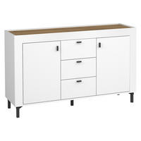 KOMMODE Mossa 2D3S MO06 - Schwarz/Weiß, Holzwerkstoff/Kunststoff (138/84/40cm) - MIRJAN24