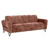 3-SITZER SOFA Volare mit Metallbeinen rot - Rot/Schwarz, Textil/Metall (220/83/98cm) - Beautysofa