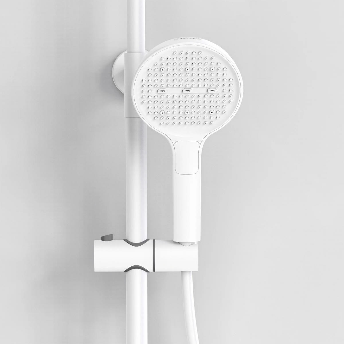 DUSCHGARNITUR Rea Farel White - Weiß, Metall (15.5/128/40cm) - REA