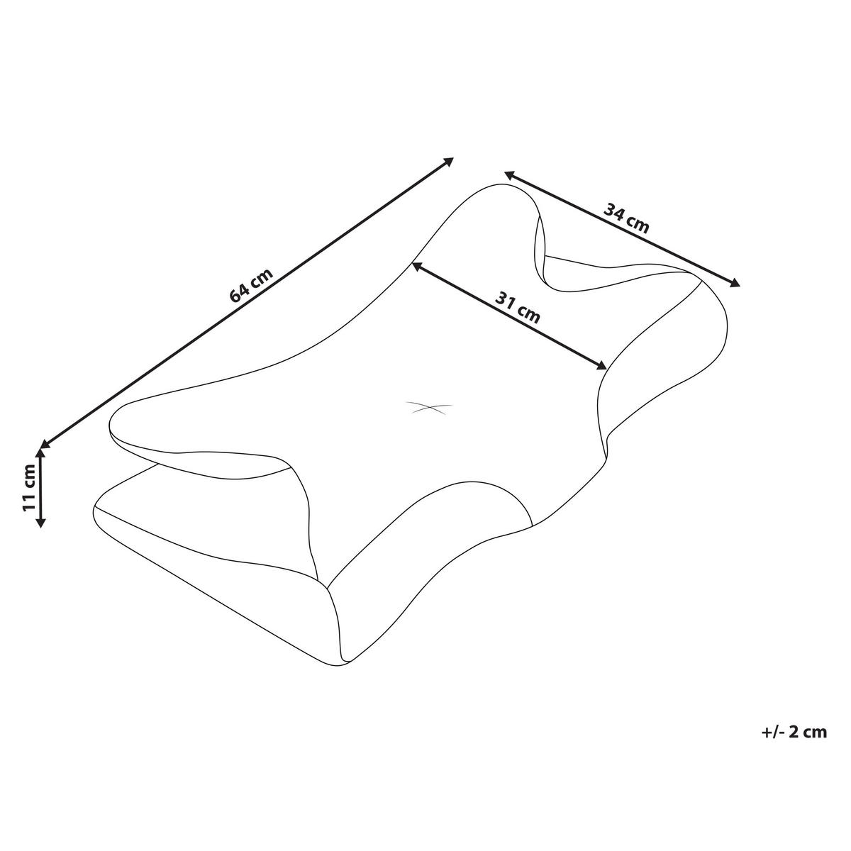 KOPFKISSEN Weiß 64/34 cm Sinai - Schwarz/Weiß, Textil (64/34cm) - Beliani