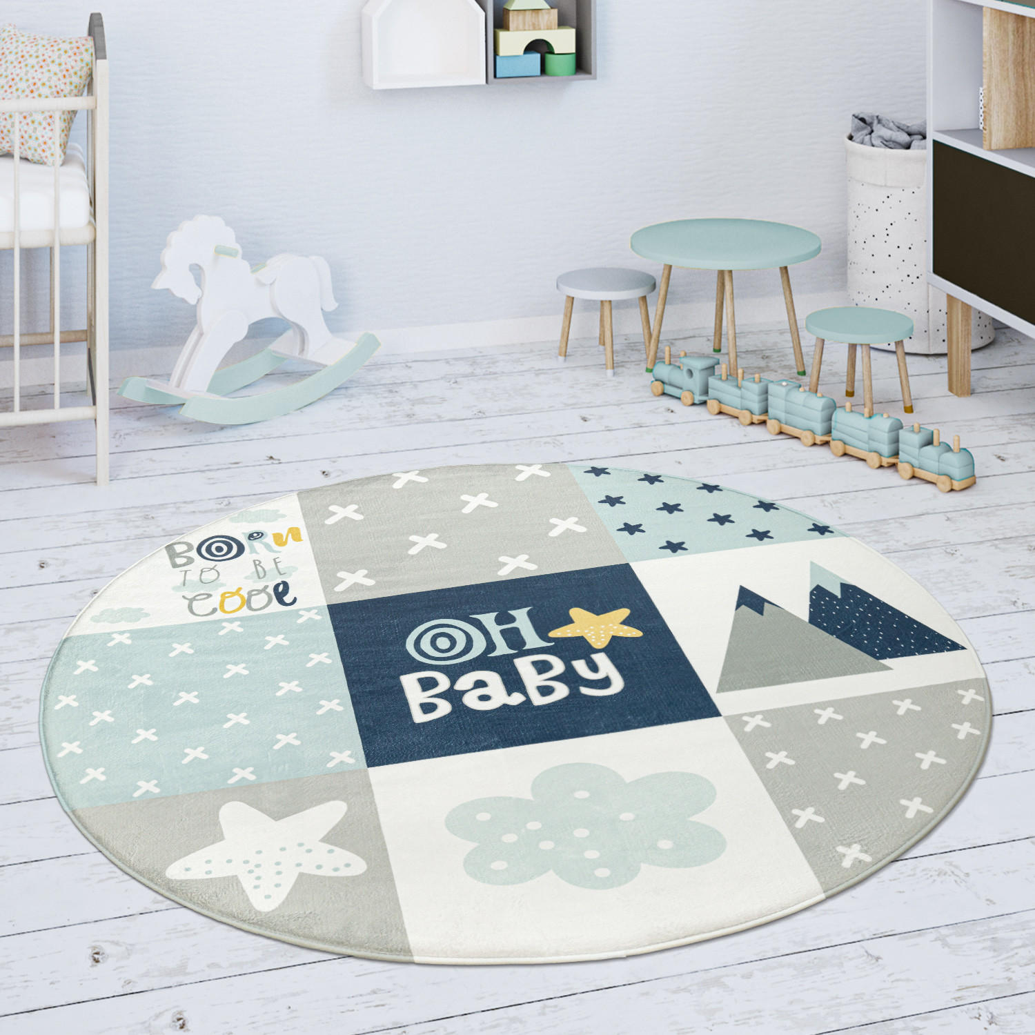 KINDERTEPPICH 150/150 cm Chicos 554 - Blau, Textil (150/150cm) - Paco Home