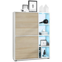 HIGHBOARD Cuba Türen in Eiche sägerau - Eiche San Remo, Holzwerkstoff (79/105.5/35.5cm) - Vladon