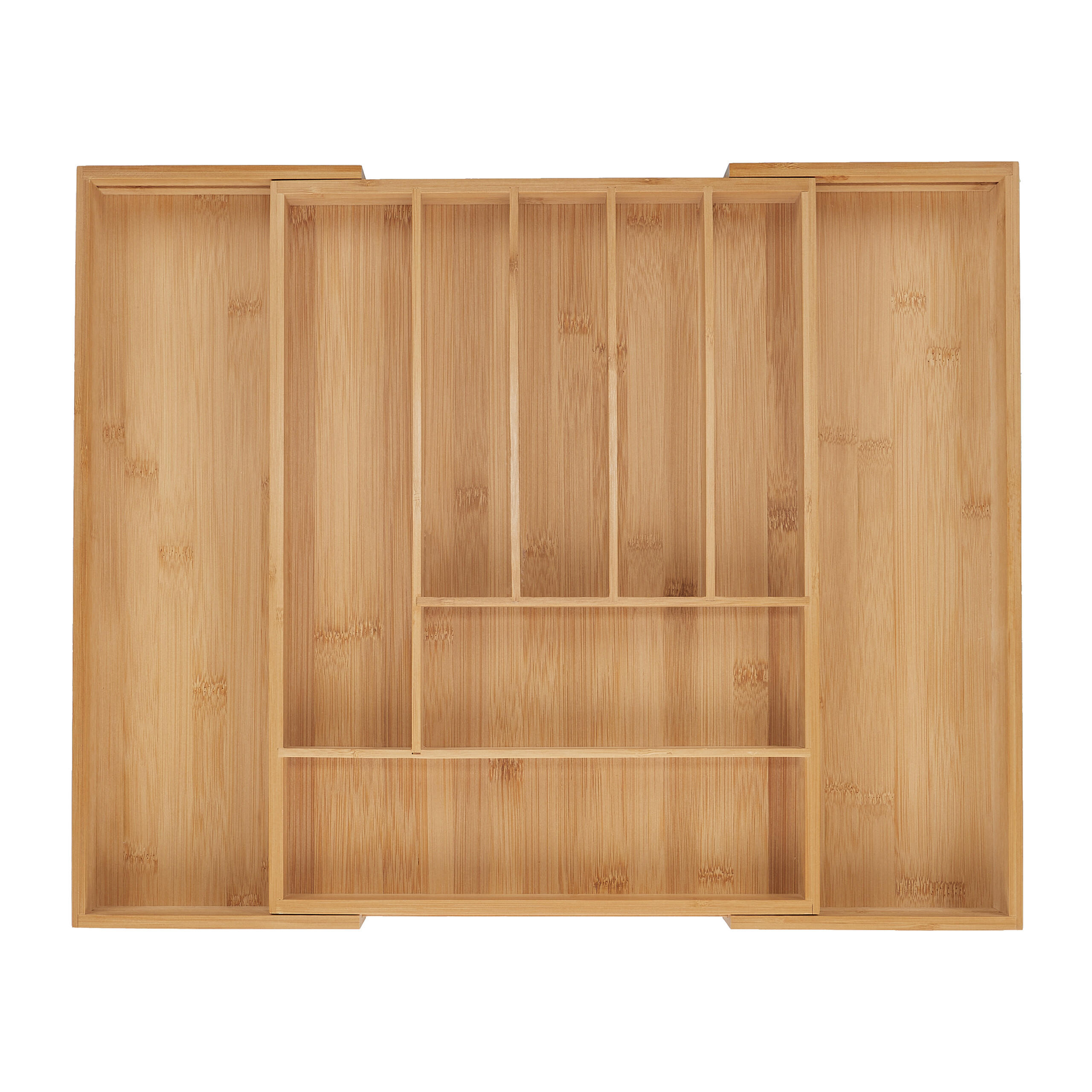 BESTECKKASTEN - Hellbraun, Holz/Kunststoff (53.5/5/43cm) - Relaxdays