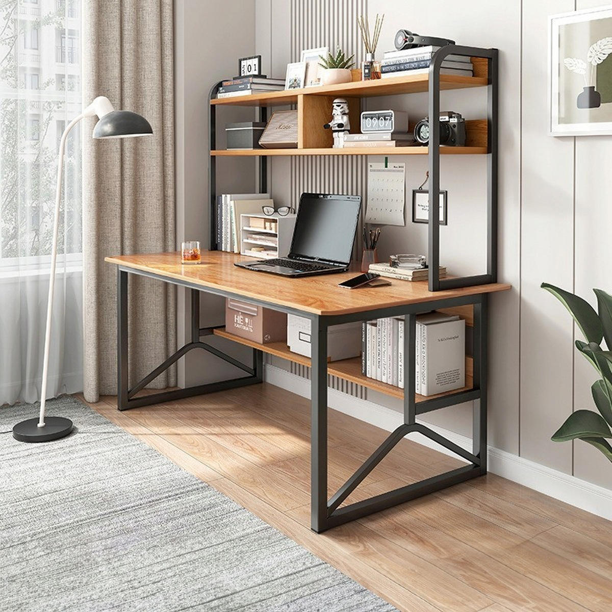 SCHREIBTISCH, braun 150x120x50cm - Braun, Holzwerkstoff (50/120/150cm)