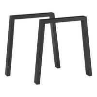 TISCHGESTELL-SET 2 TLG. Kraftisried - Schwarz, Metall (70/72/8cm) - [en.casa]