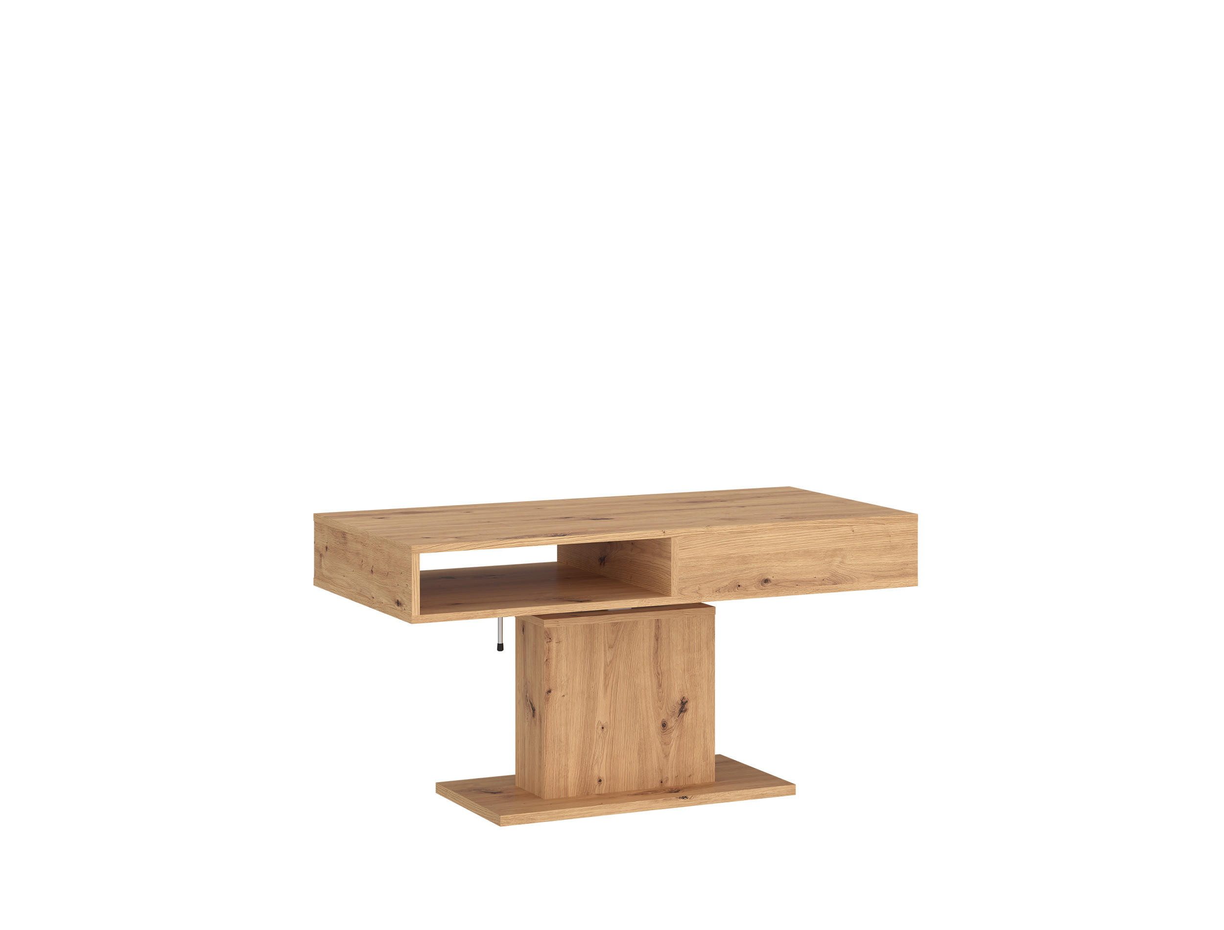 COUCHTISCH rechteckig stufenlos höhenverstellbar Schubalde 110/65/59 cm - Eiche Artisan, Holzwerkstoff (65/110/59cm) - designimpex