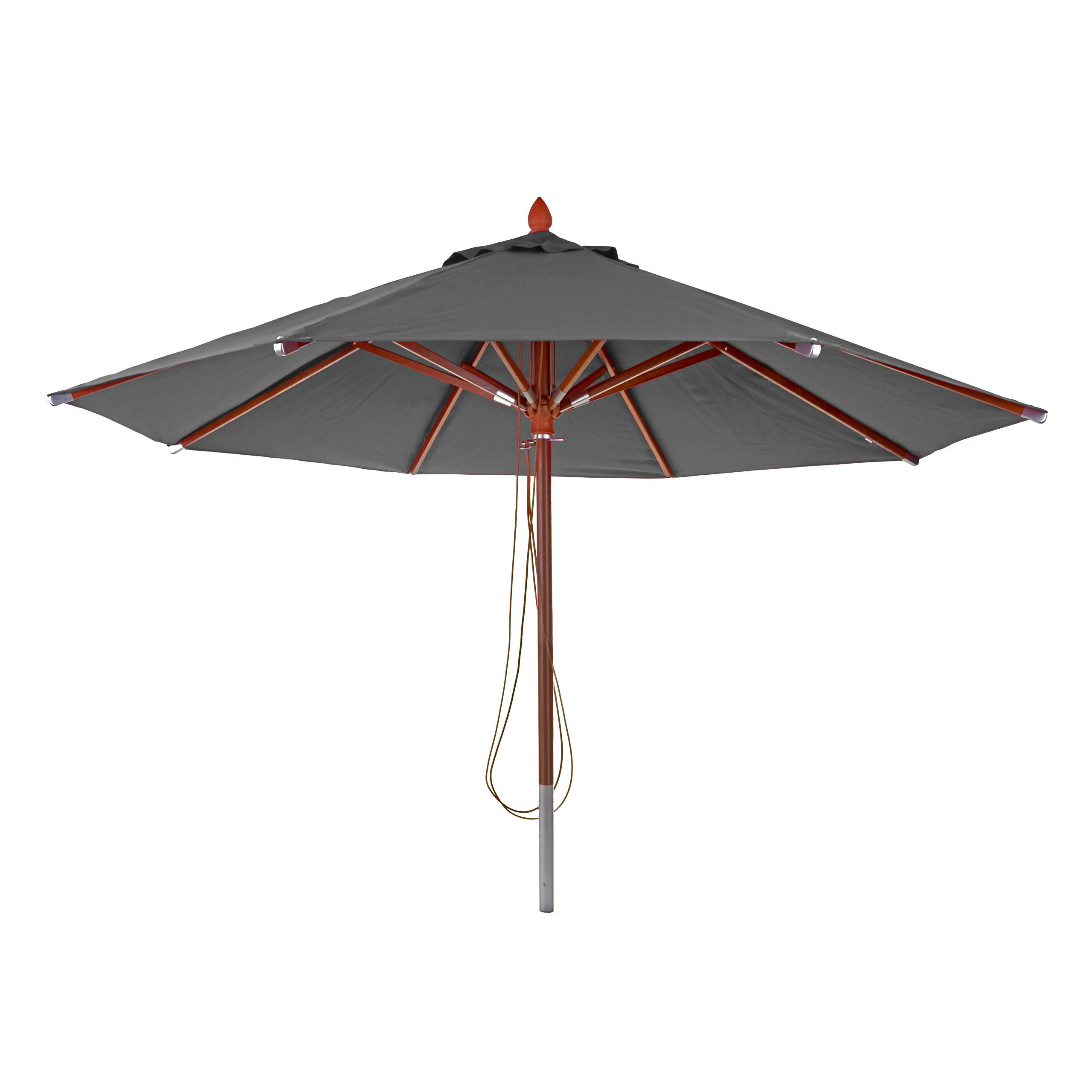 GASTRONOMIE SONNENSCHIRM RUND Anthrazit - Anthrazit, Holz (400/400cm) - MCW