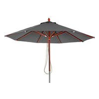 GASTRONOMIE SONNENSCHIRM RUND Anthrazit - Anthrazit, Holz (400/400cm) - MCW