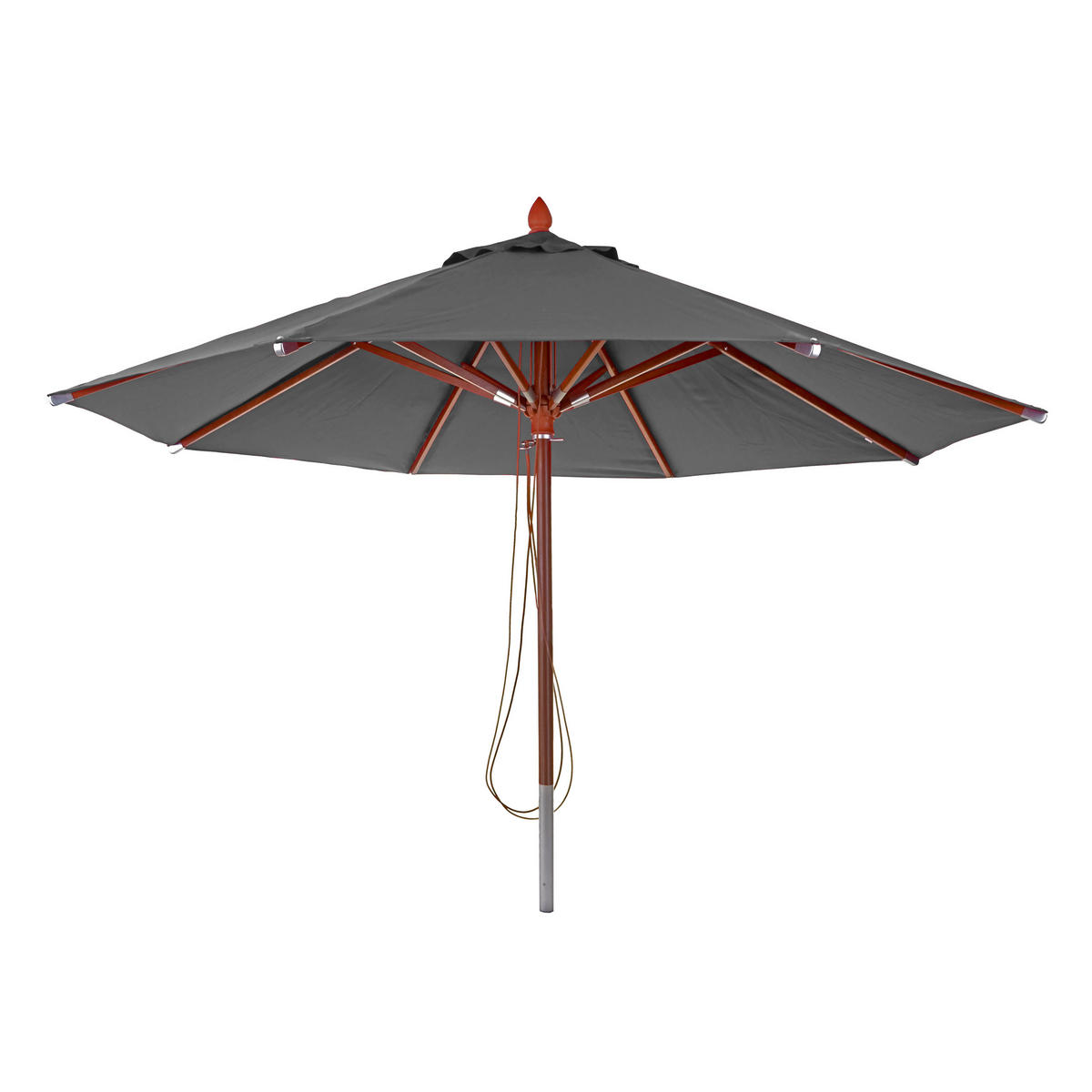 GASTRONOMIE SONNENSCHIRM RUND Anthrazit - Anthrazit, Holz (400/400cm) - MCW