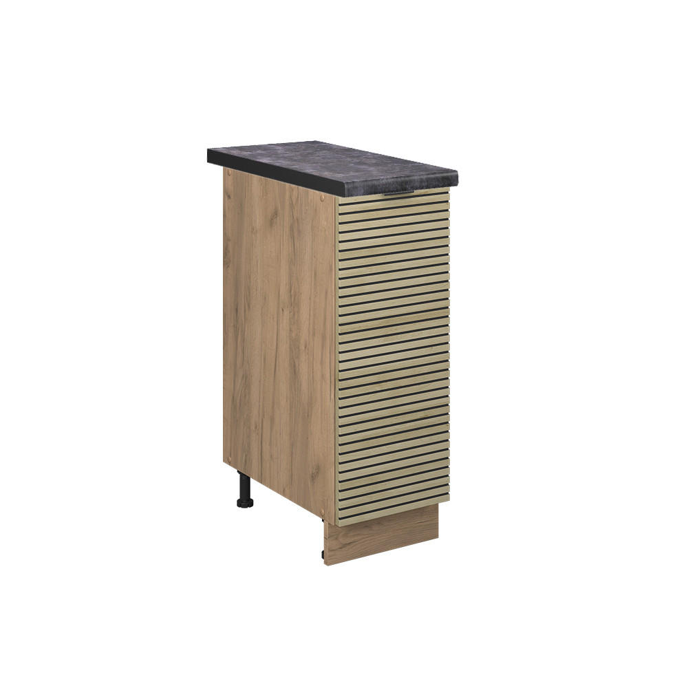 APOTEKARSKÅP Fame-Line Ekpanel 30 cm , AP Antracit Ekfärgad, Honungsek 82/30/60 cm