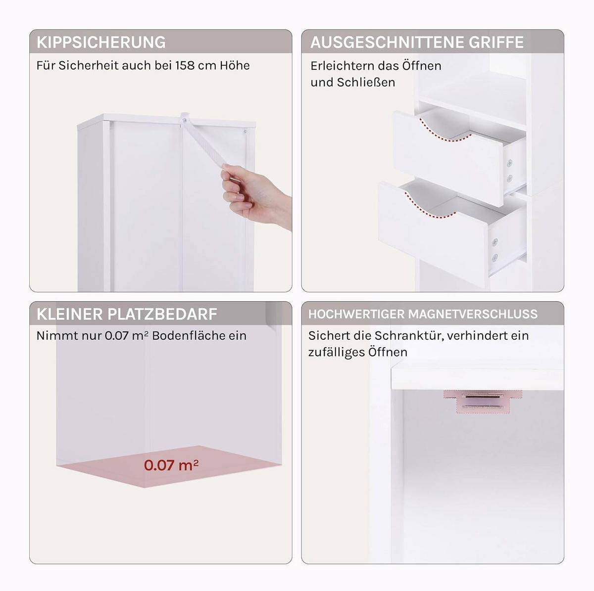 BÜCHERREGAL 30x158x24 cm, Weiß - Weiß, Holzwerkstoff (30/158/24cm) - Woltu