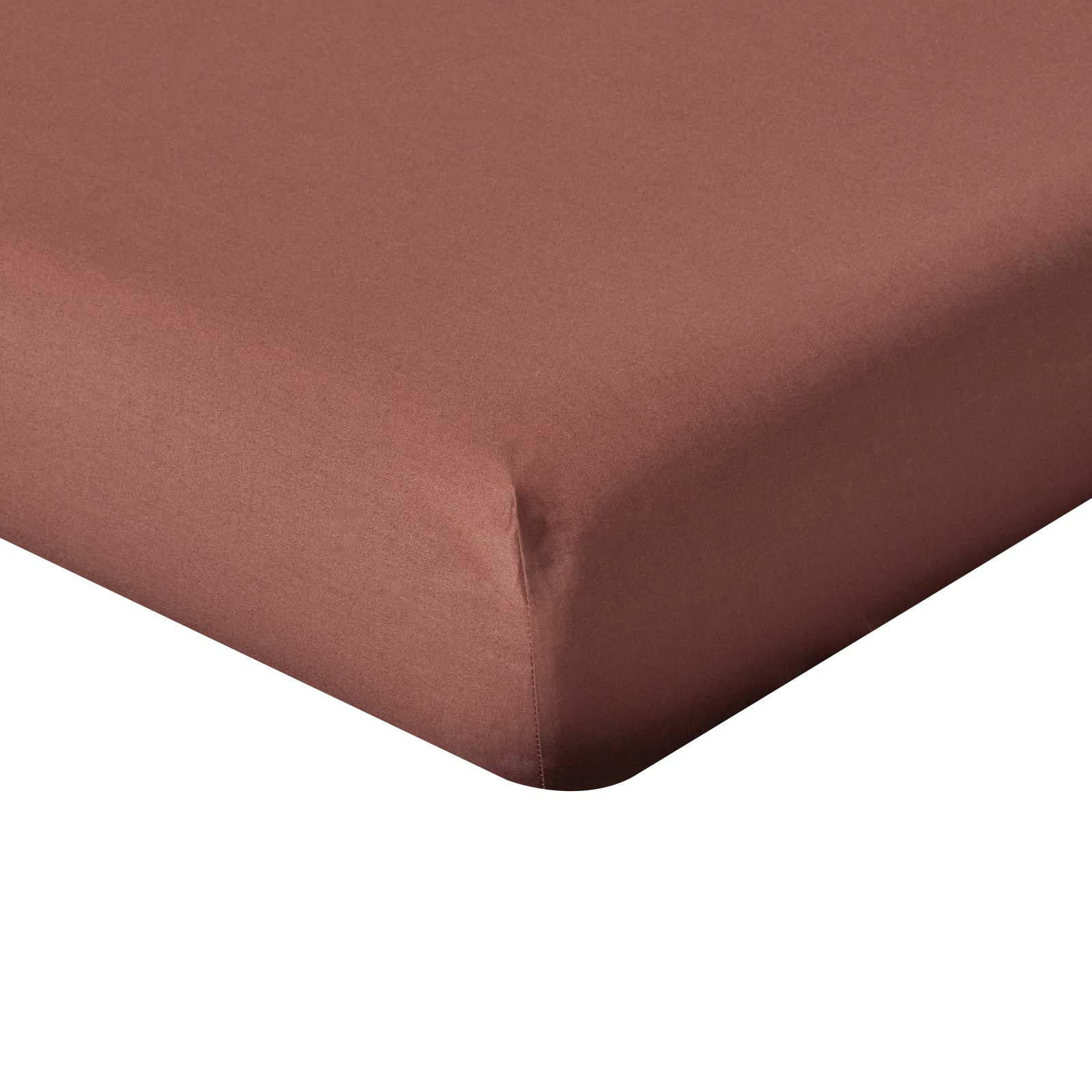 PERKAL-SPANNBETTLAKEN, Ägyptische Baumwolle, Fadendichte 200 - Braun, Textil (180/200cm) - Homescapes