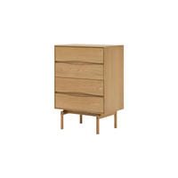 KOMMODE Celeste, Natur Massiveiche - Beige, Holz (50/115/81cm) - WOODEK