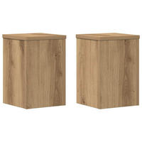 PFLANZENSTÄNDER 2er Set Artisan-Eiche 20/20/30 Cm Holzwerkstoff - Braun, Holzwerkstoff (20/30/20cm) - vidaXL