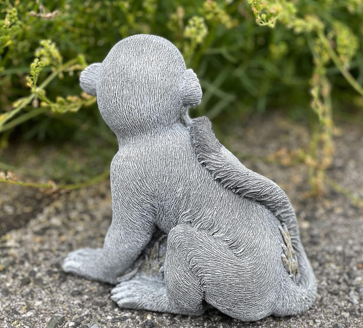 STEINFIGUR Totenkopfäffchen Affe frostfest Steinguss - Grau, Stein (16/16/12cm) - stoneandstyle