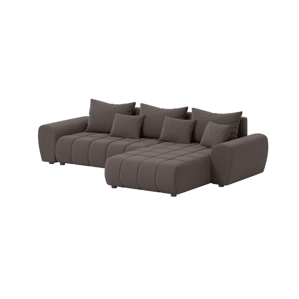 ECKSOFA Eide L mit Schlaffunktion, Braun - Braun, Textil (292/180cm) - Fedve