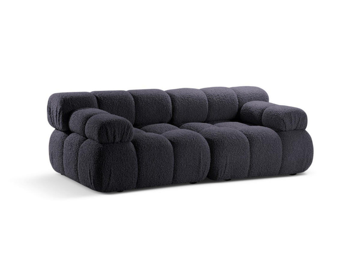 SOFA modular Bellis aus Boucle graphit 2 Sitzplätze - Graphitfarben, Textil (94/70/188cm) - Micadoni