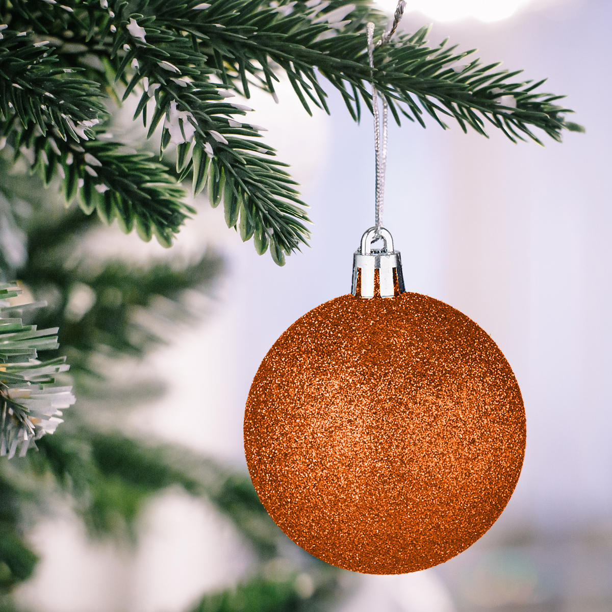 100-TLG.WEIHNACHTSKUGELN-SET - Orange, Kunststoff (30/24/12cm) - Relaxdays