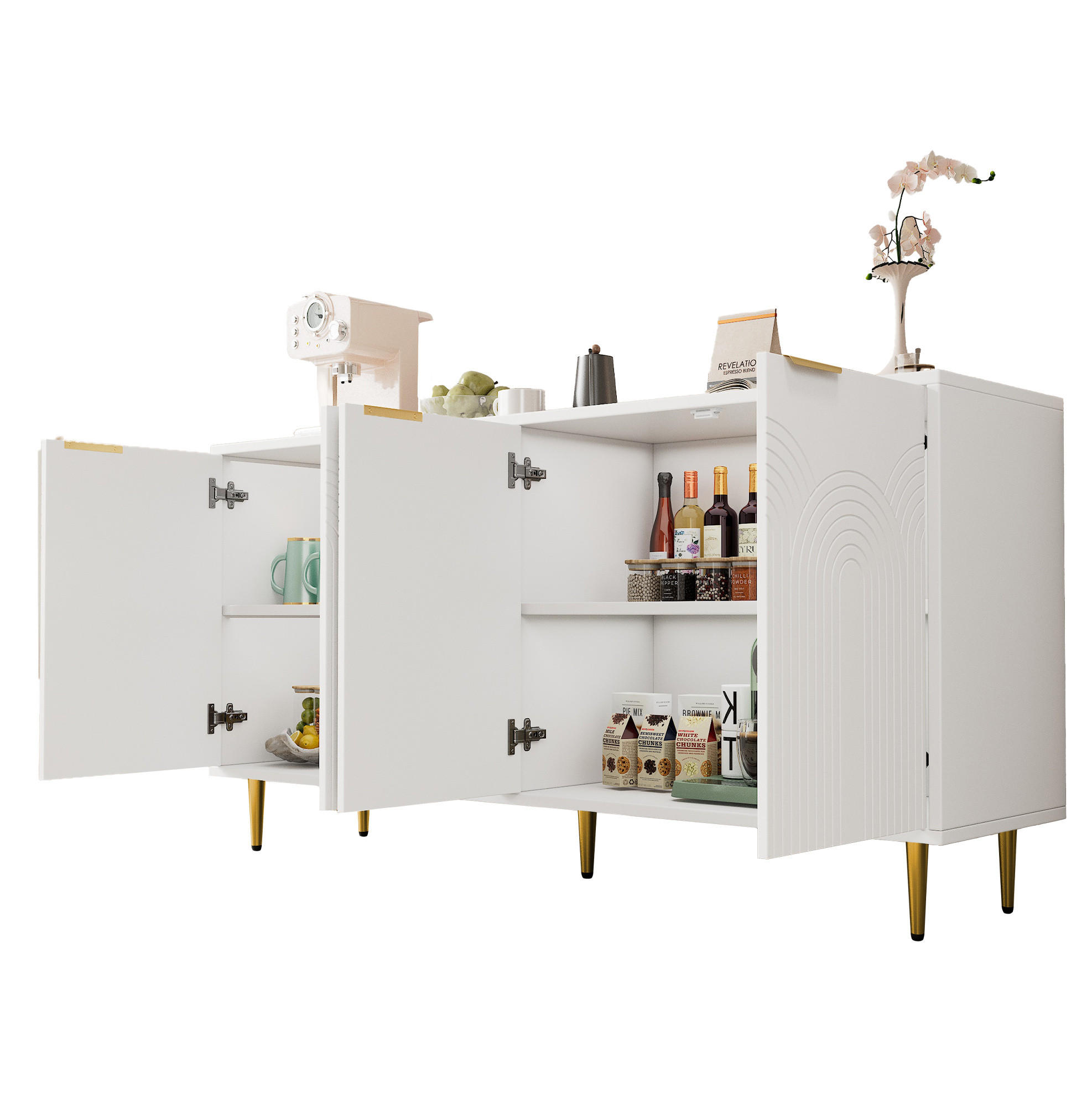 Ivmeu Sideboard Weiß 160x80x40 cm