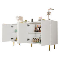 SIDEBOARD aus MDF und Spanplatte 160x40x80 cm Weiß mit 4 Türen und verstellbaren Einlegeböden - Weiß, Holzwerkstoff (160/80/40cm) - IVMEU