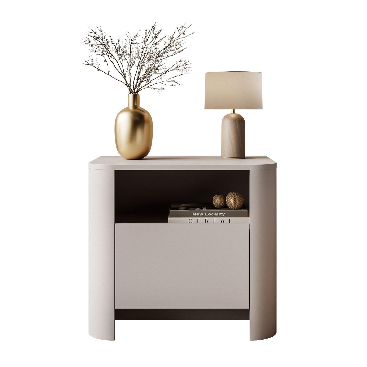 NACHTTISCH DESTINY KASCHMIR S-58 - Kaschmir, Holzwerkstoff (58/52/39cm) - Lookway