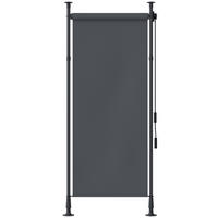 SENKRECHTMARKISE, Polyester, Dunkelgrau - Dunkelgrau, Kunststoff/Metall (2.8/310/120cm) - Outsunny