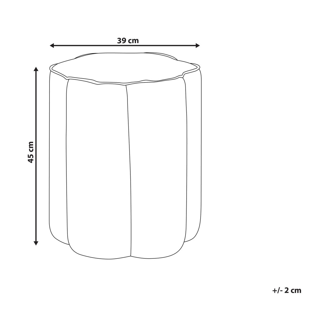 POUF Rosa Tappen - Pink, Textil (39/45/39cm) - Beliani