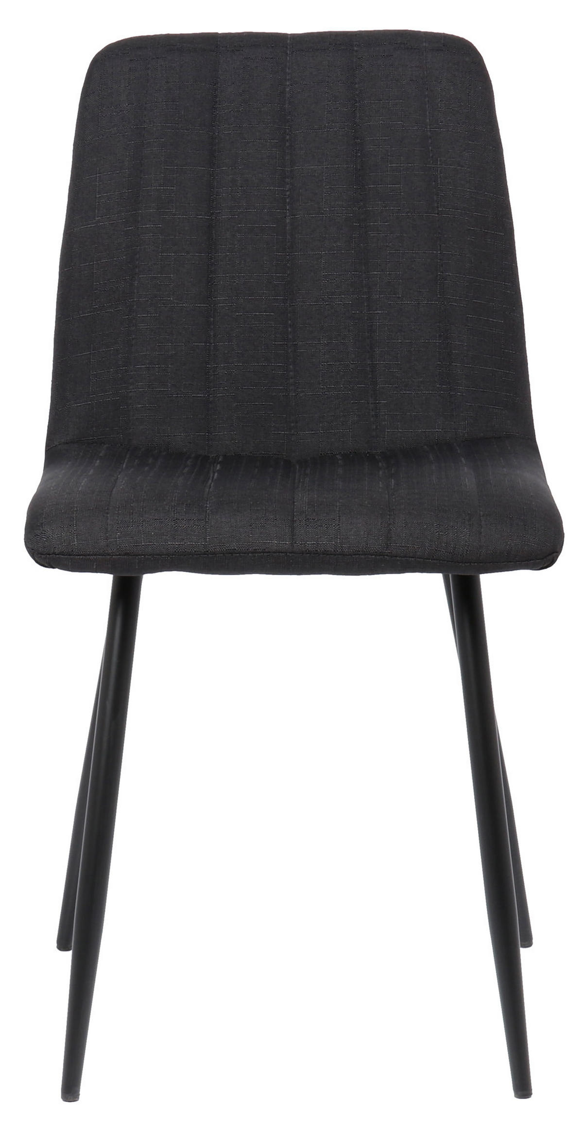 STUHL LENZ Stoff 88x45x53 cm schwarz Metall - Schwarz, Metall (45/88/53cm) - DELUKE