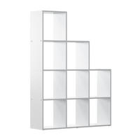 TREPPENREGAL Aramis Weiß 103.5 x 144 cm 9 Fächer - Weiß, Holzwerkstoff (103.5/144/29cm) - Vicco