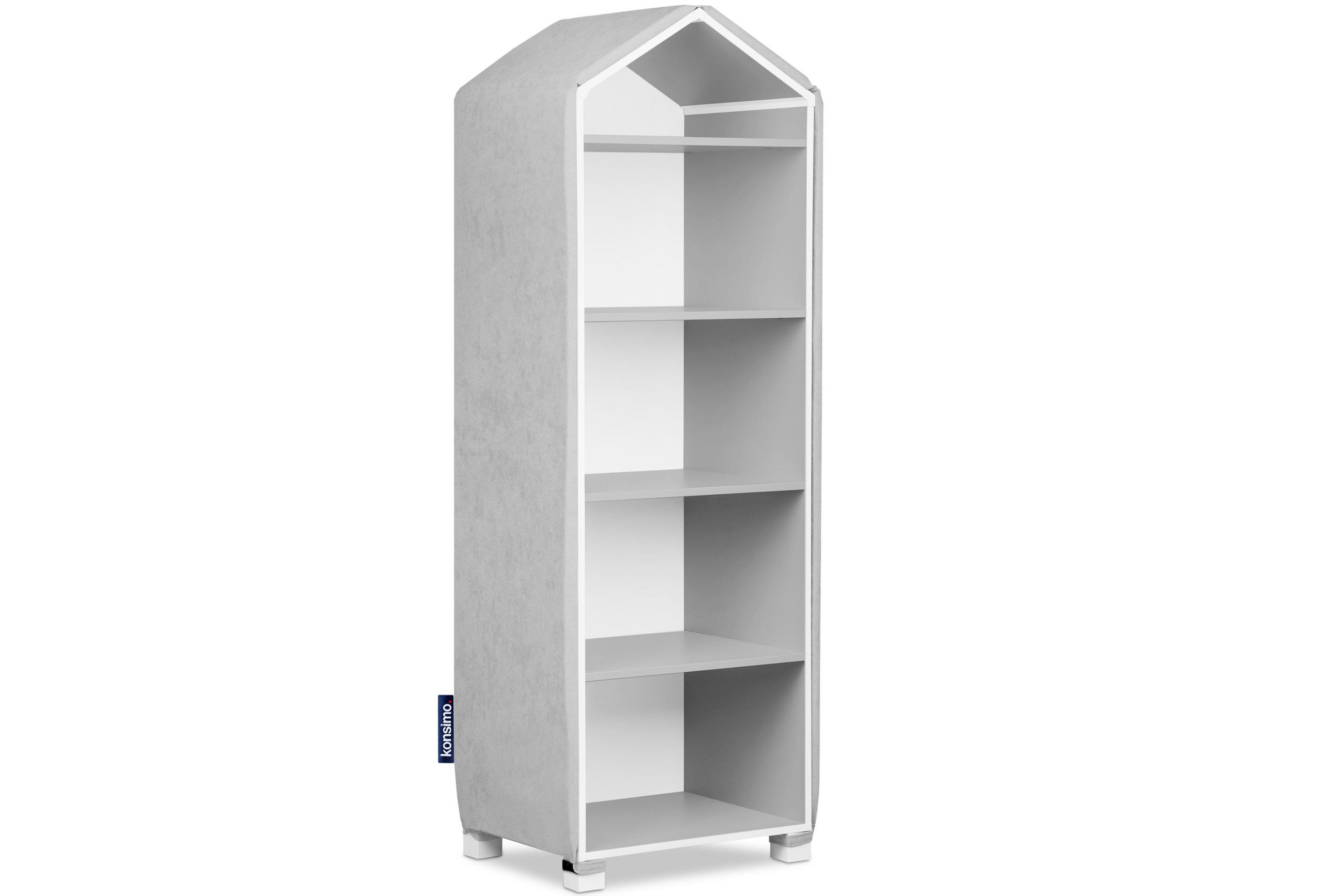 BEZUG-FÜR-BÜCHERREGAL MIRUM Abdeckung, Grau - Grau, Textil (172/3/57cm) - KONSIMO®